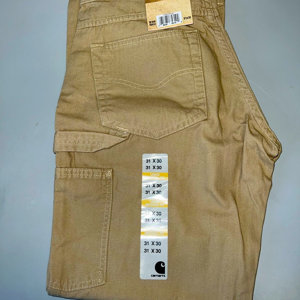 Carhartt loose original fit canvas carpenter Jeans NWT color Golden SZ 31X30